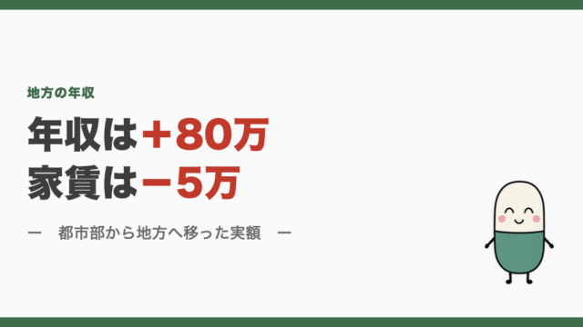 年収は＋80万、家賃は−5万
