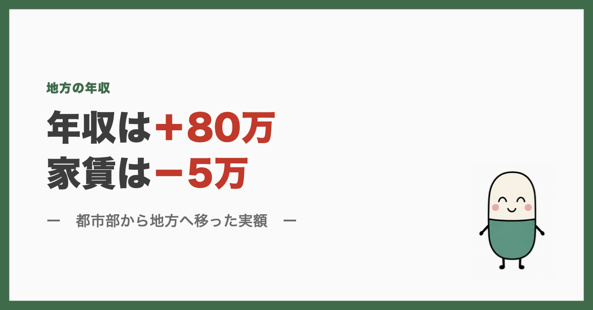 年収は＋80万、家賃は−5万